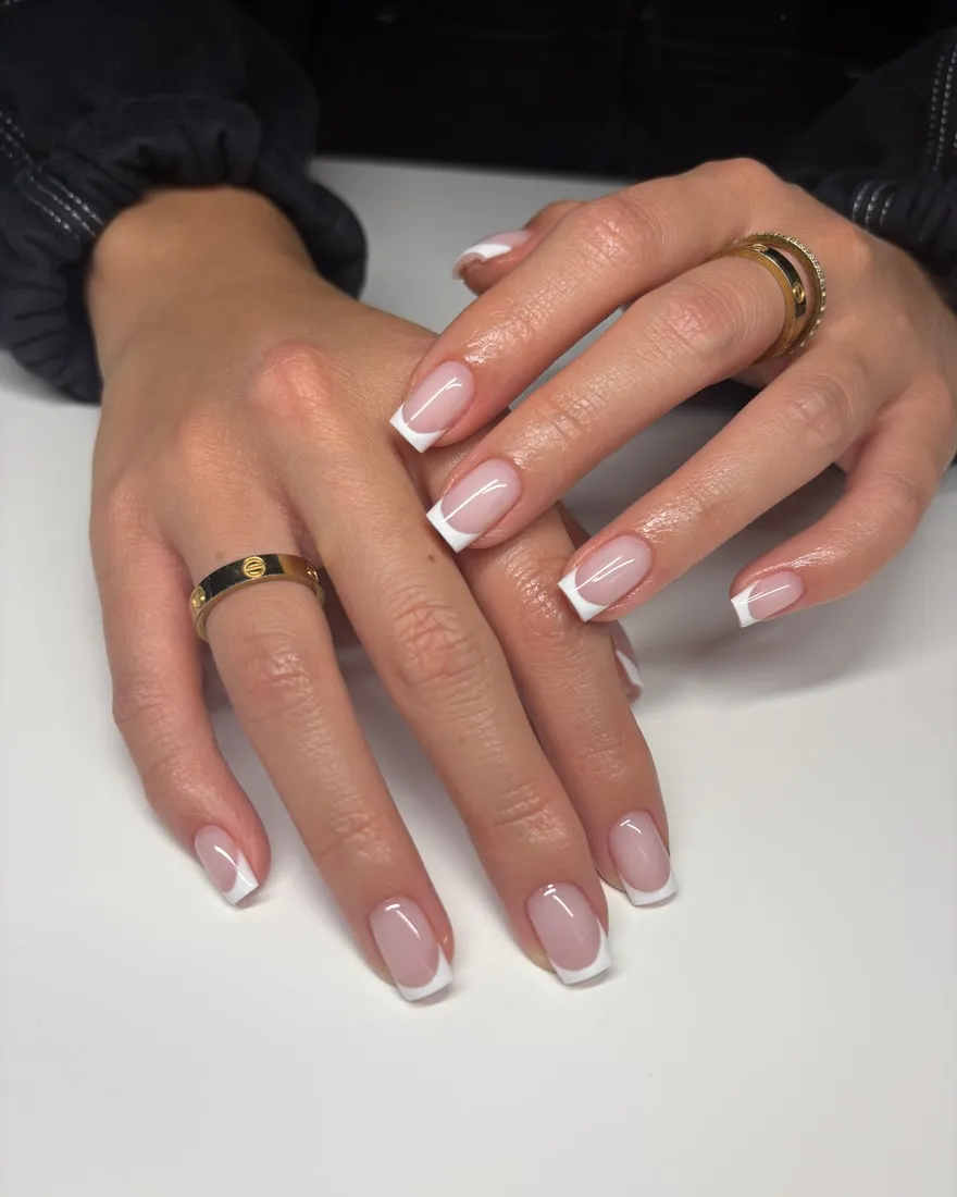 A clean French manicure at Kató Beauty in Tampa